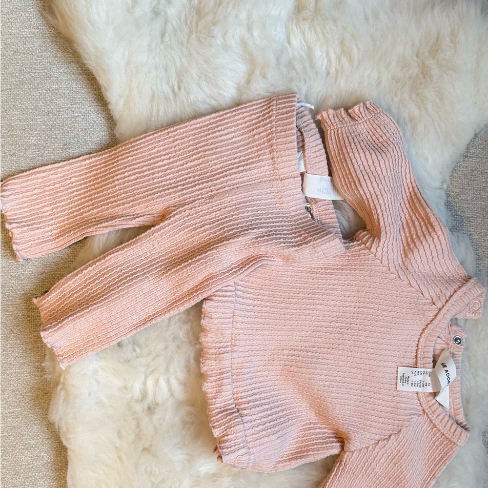 H&M Kids Matching Set in Light Pink